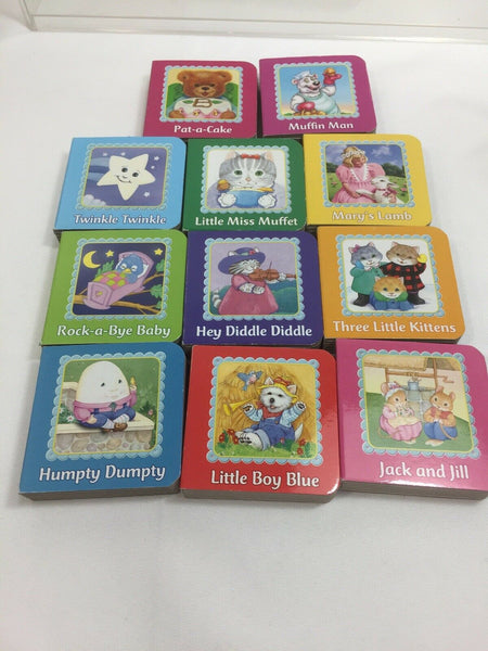 (11) Mini Illustrated Kids Hard Book Mary Lamb Jack & Jill Muffet Kittens Humpty