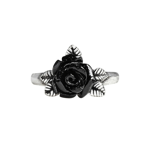 Alchemy Gothic R237 Token of Love Ring Black Rose England MOST SIZES IN HAND