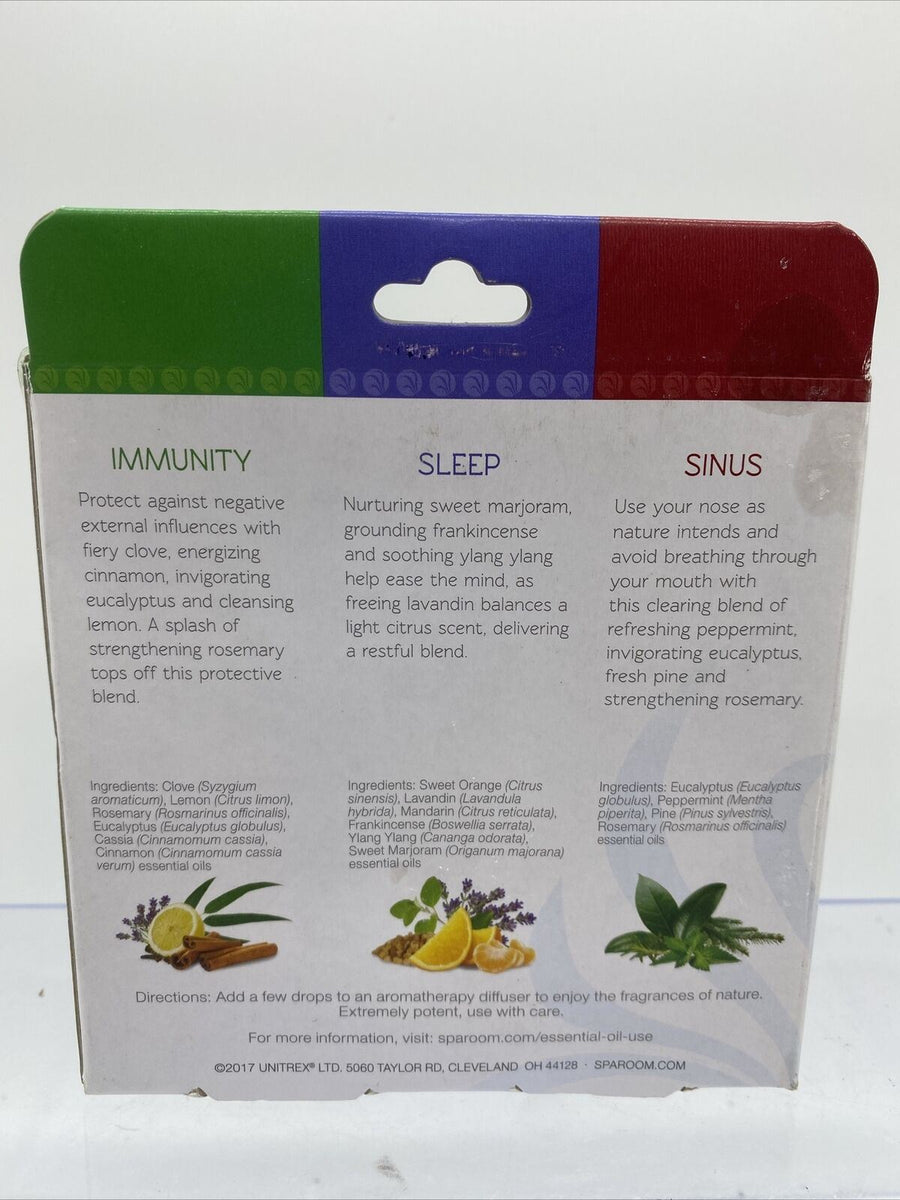 Sparoom Holistic Pack 100% Pure Essential Oil Sinus, Sleep