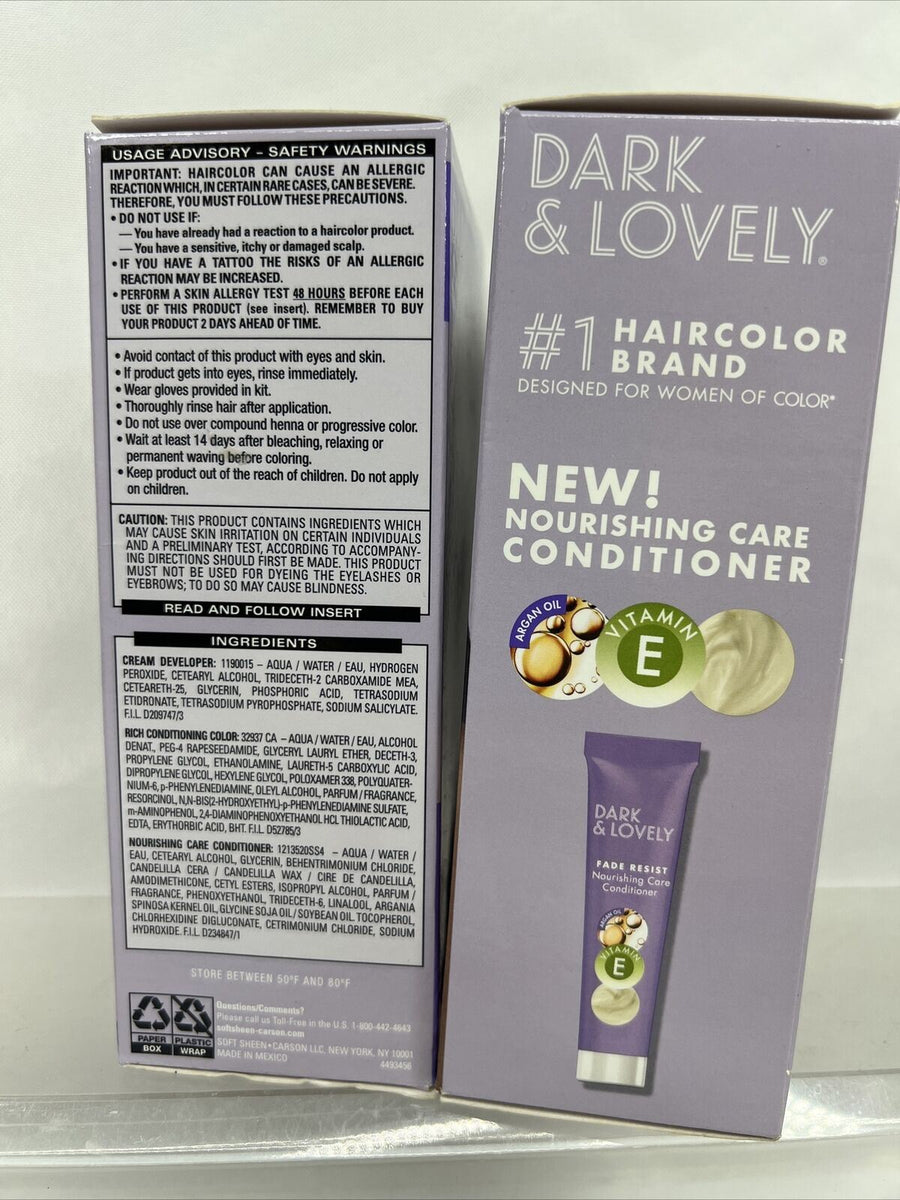 Softsheen Carson Dark And Lovely Go Intense Haarfarbe – Original Black (englische Anleitung)