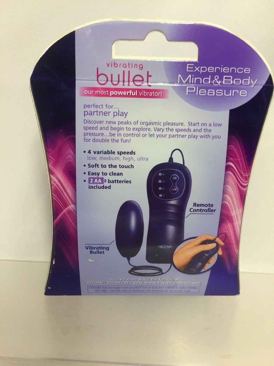 Trojan Vibrations Personal Massager Vibrating Bullet 4 Speed Remote Co Face Plant Trojan Vibrations Personal Massager Vibrating Bullet 4 Speed Remote Co Face Plant