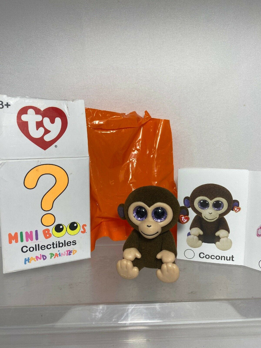 Coconut Monkey Ty Mini Boo Handpainted Collectible Series – Face