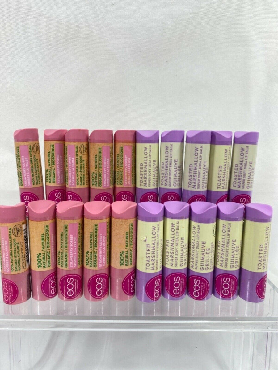 10) eos Lip Balm Stick Toasted Marshmallow or Strawberry Sorbet YOU C –  Face Plant, image size:900x1200