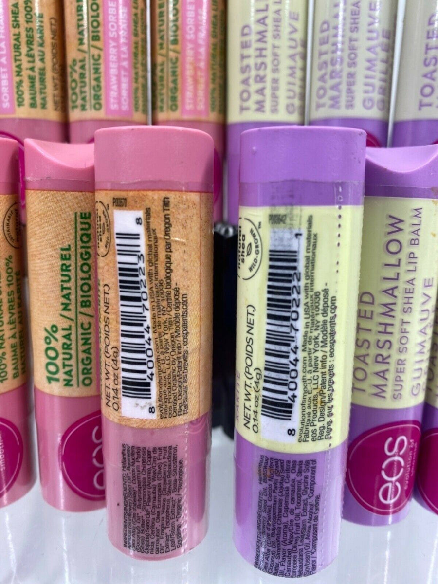 10) eos Lip Balm Stick Toasted Marshmallow or Strawberry Sorbet YOU C –  Face Plant, image size:900x1200