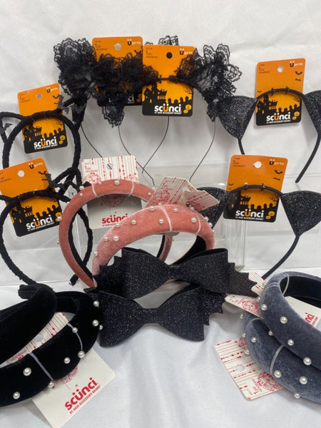 Scunci Hair HeadBand Hard Cat Ear Velvet YOU CHOOSE Buy More Save + Combine Ship