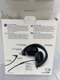 JLab Audio Studio Wired On-Ear Headphones Black 3.5mm Jack Faux Leather Dj on ea