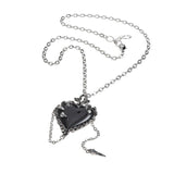 Alchemy P855 Witches Heart Necklace Gothic Pendant Black 21" Thorn IN HAND