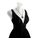 Alchemy Gothic P617  Black Knight's Cross Pendant Necklace