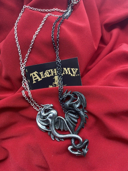 Alchemy P811 Draconic Tryst Necklace  Interlock Seperate Gothic Pendant IN HAND