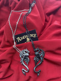 Alchemy P811 Draconic Tryst Necklace  Interlock Seperate Gothic Pendant IN HAND