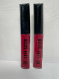 (2) RIMMEL Stay Satin Liquid Lipstick Nude Pink Berry CHOOSE YOUR SHADE