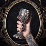 Alchemy Gothic VG3 Sacred Cat Goblet Wine Water Stainless Steel Resin Gift Decor