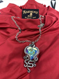 Alchemy Gothic P723 Heart of Cthulhu Pendant Necklace Crystal Pewter tentacles