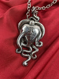 Alchemy Gothic P723 Heart of Cthulhu Pendant Necklace Crystal Pewter tentacles