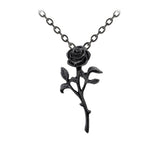 Alchemy Gothic P695  The Romance Black Rose Pendant Necklace IN HAND