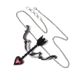 Alchemy Gothic P926 Desire Moi Necklace Pendant Bow& Arrow Heart Cupid Valentine