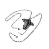 Alchemy Gothic P927 - Eternal Sleep Pendant Necklace Coffin Batwing Dagger Black