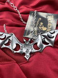 Alchemy Of England P922 Lunaeca Necklace Gothic Pendant Bat Moon Mirror IN HAND