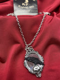 Alchemy Gothic Reflections Of Poe Pendant P919 Necklace Raven Mirror IN HAND