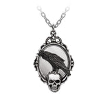 Alchemy Gothic Reflections Of Poe Pendant P919 Necklace Raven Mirror IN HAND