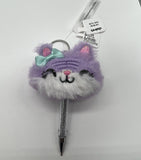 Claires Pom Pom Plush Ballpoint Pen U CHOOSE Keychain BUY MORE SAVE&COMBINE SHIP