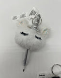 Claires Pom Pom Plush Ballpoint Pen U CHOOSE Keychain BUY MORE SAVE&COMBINE SHIP