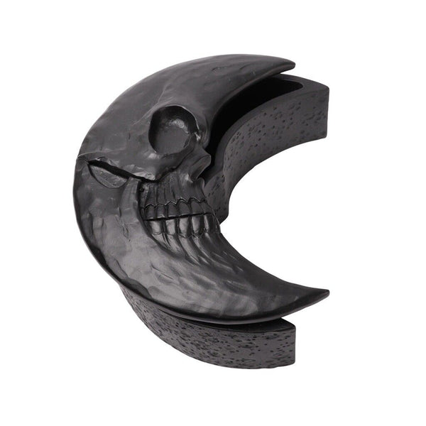 Alchemy Gothic V104B Skull Moon Box Matte Black Trinket Vault Jewelry Vanity 8”