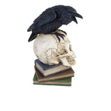 Alchemy Gothic V17 Poes Raven Skull Desk Ornament Vanity The Vault Poe 8”
