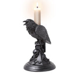 Alchemy Gothic V109 - Poe's Raven Candle Stick Candle Holder Decor Wicken Witch