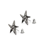 Alchemy Gothic E449 Baphomet Studs Earrings Knight Goat Head Medieval