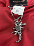 Alchemy Of England P870 - The Black Goddess Necklace Gothic Pendant rose moon