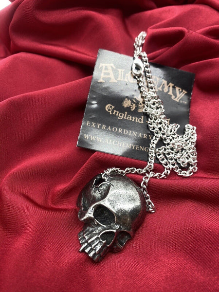 Alchemy Of England P886 All That Remains Skull Necklace Gothic Pendant IN HAND
