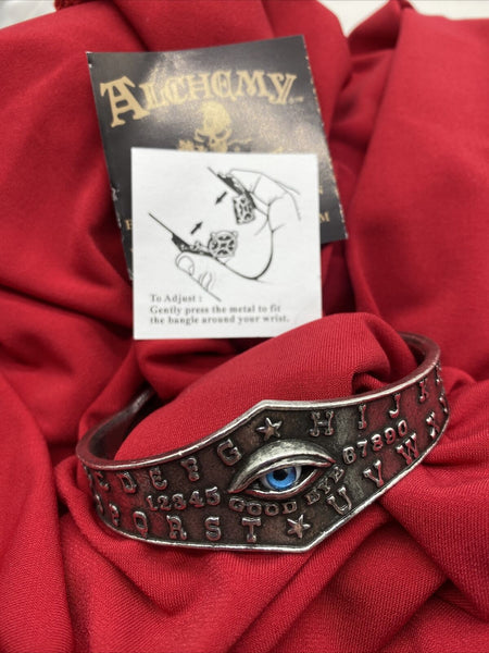 Alchemy Gothic A117  Ouija Eye Bangle Wrist Bracelet Adjustable IN HAND