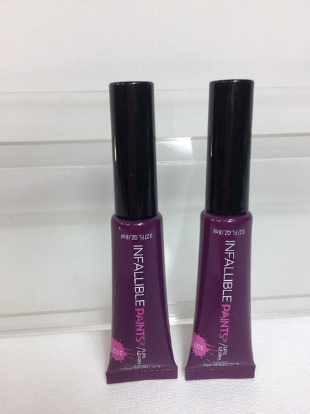 (2) L'Oréal 302 Violet Twist Infallible Lipstick PAINTS & LIPS COMBINE SHIP!