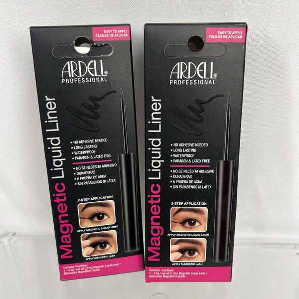(2) Ardell Professional Magnetic Liquid Liner Black No Adhesive COMBINE SHIP!!