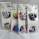 (4) Scunci Head Wrap Headband Hair Tie Active Purple Pink Black Polkadot Rainbow