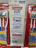 (7) Colgate Medium 341 Extra Clean  Tip Bristles Toothbrush 3ea Value Pack