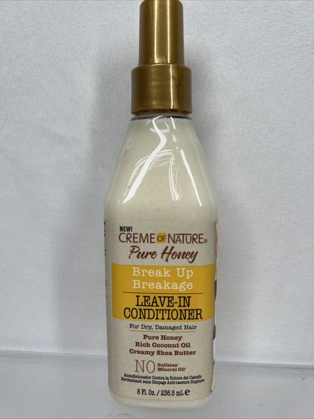 Creme of Nature Leave-In Conditioner Pure Honey Break Up Breakage 8 oz