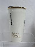NEW Starbucks 2015 Crown Anniversary Siren Face Ceramic Tumbler Travel Mug 10oz