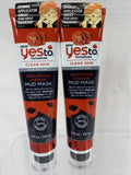 (2) Yes To Tomatoes Detoxifying Charcoal Mud Mask Face Applicator L COMBINESHIP