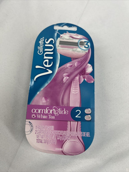 Gillette Venus Comfort Glide White Tea Razor Kit with 2 Cartridge Refill