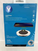 Vivitar Charge Away Wireless QI Charger Black VM20028 Table Flat