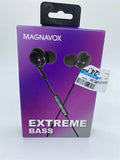 MAGNAVOX Black MHP4857-BK In-Ear Silicon Earbuds Extreme Bass Mic COMBINESHIP