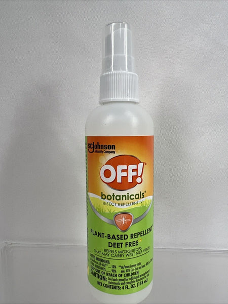 OFF! Botanicals Plant-Based Deet Free Insect Repellent Mosquito Spray 4oz