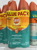 (3 Packs) OFF! FamilyCare Smooth & Dry Insect Repellent Mosquito Spray 6x 8 oz