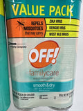 (3 Packs) OFF! FamilyCare Smooth & Dry Insect Repellent Mosquito Spray 6x 8 oz
