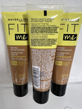 (3) Maybelline 330 Medium Fit Me Tinted Moisturizer Natural Look Foundation