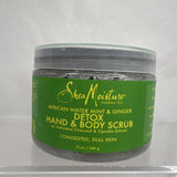 Shea Moisture African Water Mint Ginger Detox  Hand & Body Scrub 12oz