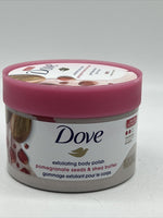 (2) Dove Crushed Pomegranate Shea Butter Exfoliating Body Polish 10.5oz
