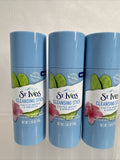 (3) St. Ives Cleansing Blue Stick Cactus Water & Hibiscus Hydrate  1.59 oz